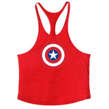 Super Hero Captain America brand clothing Singlets Mens Tank Top Muscle Shirt Superman Stringer Bodybuilding Fitness mens Vest