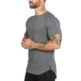 Brand gyms clothing fitness t shirt men