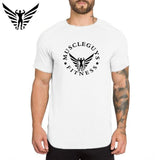 Brand gyms clothing fitness t shirt men