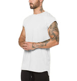 clothing fitness t shirt men fashion extend long tshirt
