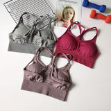Energy Seamless Sports Bra Running Back Cross Strappy