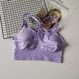 Energy Seamless Sports Bra Running Back Cross Strappy