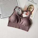 Energy Seamless Sports Bra Running Back Cross Strappy