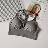 Energy Seamless Sports Bra Running Back Cross Strappy
