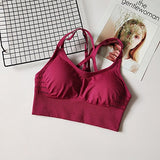 Energy Seamless Sports Bra Running Back Cross Strappy