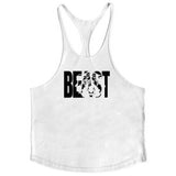 Bodybuilding Stringer Tank Top Men Cotton Curved
