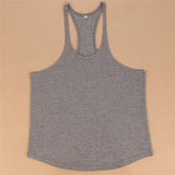 Bodybuilding Stringer Tank Top Men Cotton Curved