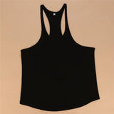 Bodybuilding Stringer Tank Top Men Cotton Curved