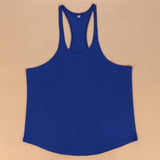 Bodybuilding Stringer Tank Top Men Cotton Curved