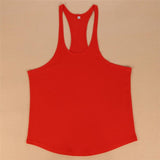Bodybuilding Stringer Tank Top Men Cotton Curved