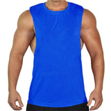 New Blank Sleeveless shirt Muscle Cut Workout Shirt Bodybuilding Tank Top Man Fitness Clothing cotton open sides vest