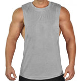 New Blank Sleeveless shirt Muscle Cut Workout Shirt Bodybuilding Tank Top Man Fitness Clothing cotton open sides vest
