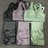 Camo Seamless Yoga Set Women Fitness Clothing Booty Yoga