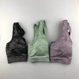 Comfy Wide Stripes Cross Back Sports Bra Women Seamless