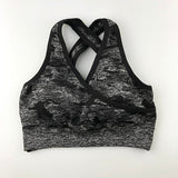 Comfy Wide Stripes Cross Back Sports Bra Women Seamless