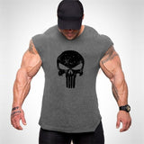 Fitness Punisher Men's Sleeveless shirt bodybuilding stringer vest cotton