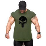 Fitness Punisher Men's Sleeveless shirt bodybuilding stringer vest cotton