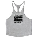 New Arrivals Bodybuilding stringer tank top Superman Gyms sleeveless shirt men Fitness Vest Singlet sportswear workout tanktop