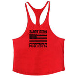 New Arrivals Bodybuilding stringer tank top Superman Gyms sleeveless shirt men Fitness Vest Singlet sportswear workout tanktop