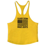 New Arrivals Bodybuilding stringer tank top Superman Gyms sleeveless shirt men Fitness Vest Singlet sportswear workout tanktop