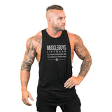 New Brand Summer Gyms Clothing Bodybuilding Tank Top Men Fitness Singlet Sleeveless Shirt Cotton muscle Vest for man