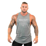 New Brand Summer Gyms Clothing Bodybuilding Tank Top Men Fitness Singlet Sleeveless Shirt Cotton muscle Vest for man