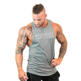 New Brand Summer Gyms Clothing Bodybuilding Tank Top Men Fitness Singlet Sleeveless Shirt Cotton muscle Vest for man