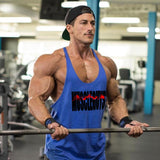 Bodybuilding Stringer Tank Top Men Cotton Curved