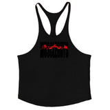 Bodybuilding Stringer Tank Top Men Cotton Curved