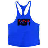 Bodybuilding Stringer Tank Top Men Cotton Curved