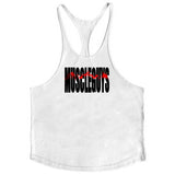 Bodybuilding Stringer Tank Top Men Cotton Curved