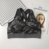 New Seamless Camo Yoga Bra Sexy Cross Back Gym Sports Bra High Impact Sport Fitness Bra Top Shockproof Running Bras Female