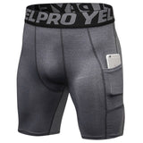 Mens Sportswear Gyms Shorts Compression Secure Pocket