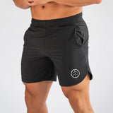 Muscleguys Men's Slim Fit Joggers Short Trousers Bodybuilding Fitness Mens Shorts Workout Sweatpants Quick Dry Gyms Shorts